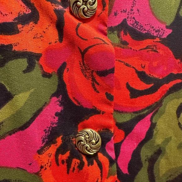 Worthington Dress.Vintage. Size 16 Red, black ,Green. Fitted waist, knee length - Picture 4 of 7